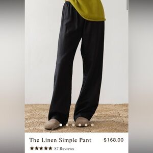 Donni simple linen pant size medium in jet black